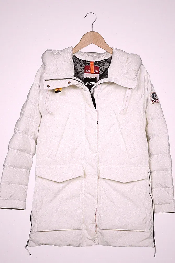 Parajumpers Mantel Damen Jacke Parka Gr. S Daunen Weiß #bwqx3by
