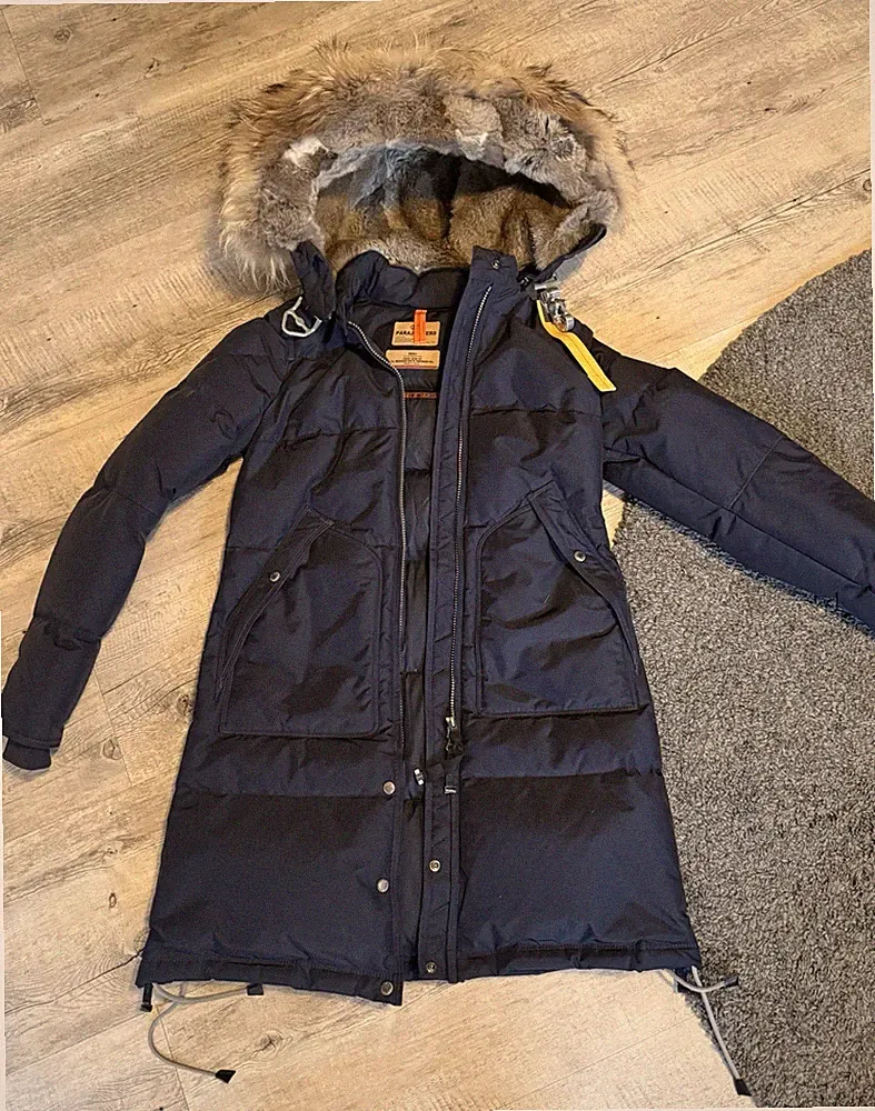 PARAJUMPERS Masterpiece Parka Long Bear Small, blau, Echtpelz