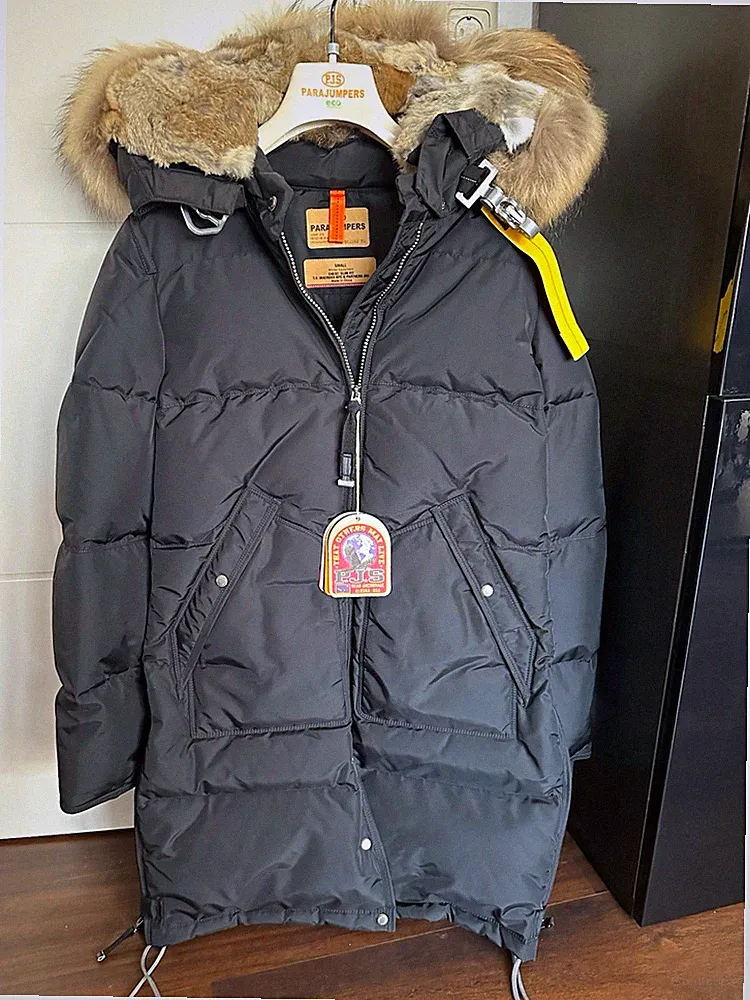 Parajumpers Masterpiece Series Daunenjacke Mantel Schwarz Gr.S Fellkapuze