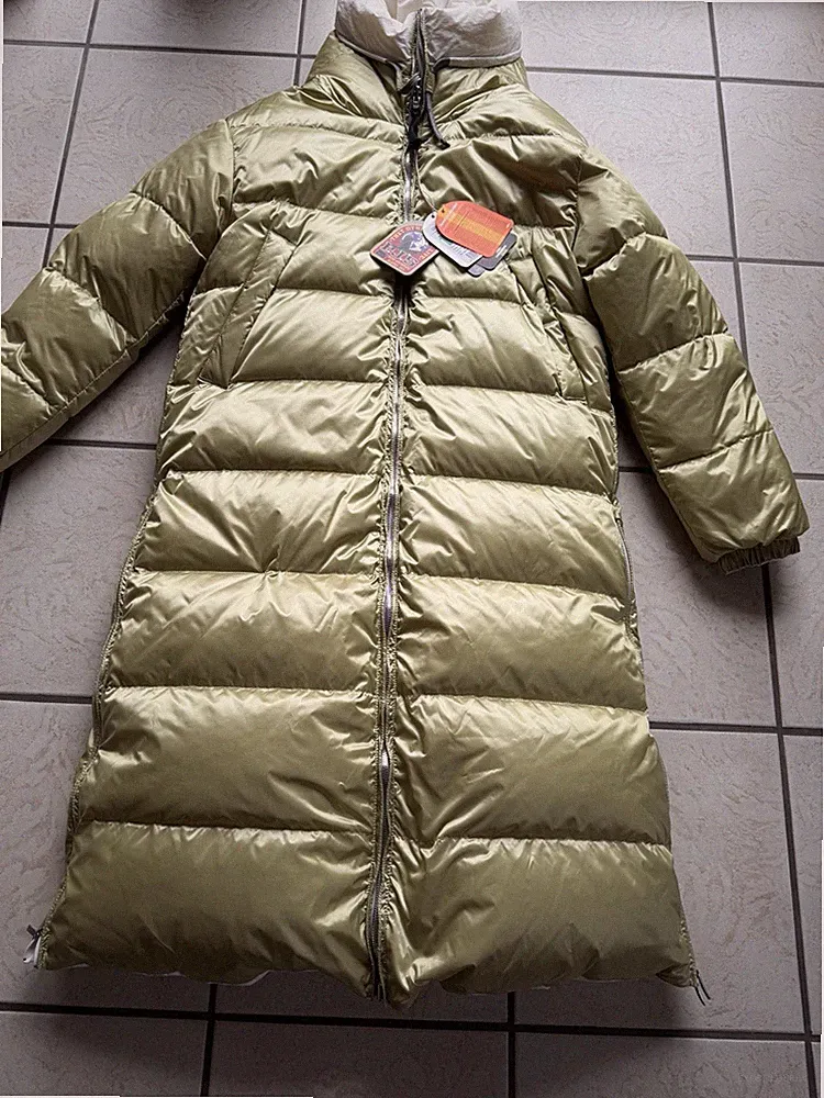 PARAJUMPERS SLEEPING BAG Hellgrün/Offwhite Wendedaunenmamtel S neu