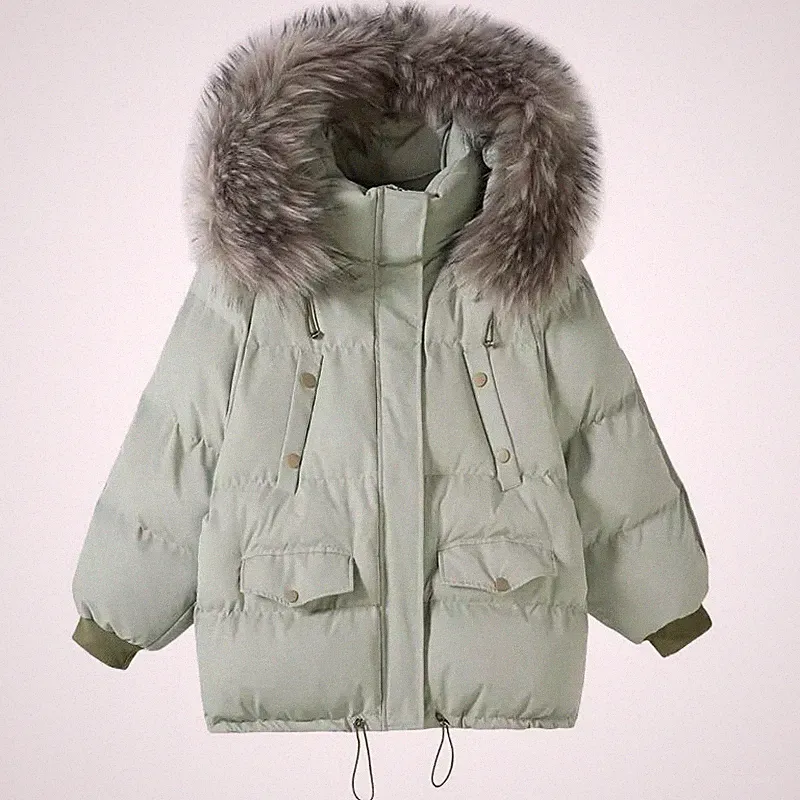 Parka Daunenoptik Damen Mantel Jacke Lungo Mit Kapuze Gepolstert 23580