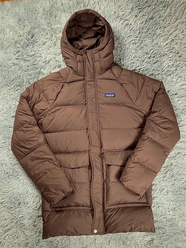 Patagonia Daunenjacke Vintage 2000s Braun Recycled Down Outdoor USA Style S Neu