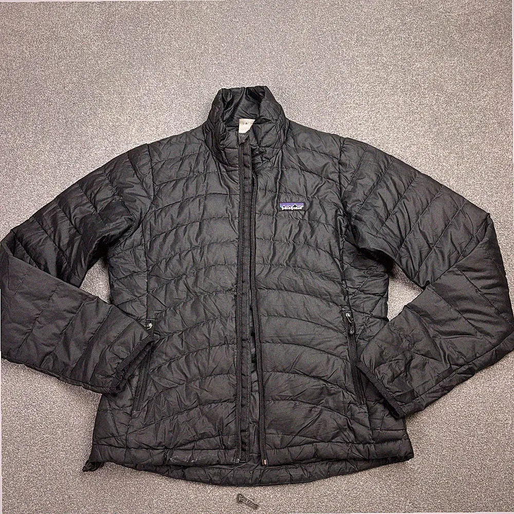 Patagonia Jacke Damen X Small schwarz Puffer Daunen Pullover isoliert Mantel Lady*
