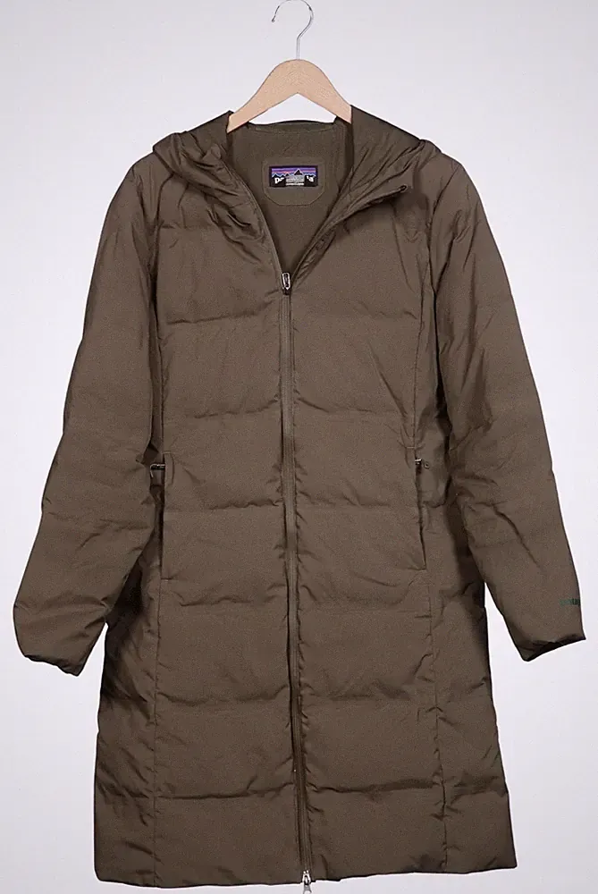 patagonia Mantel Damen Jacke Parka Gr. L Daunen Grün #5njaq1j