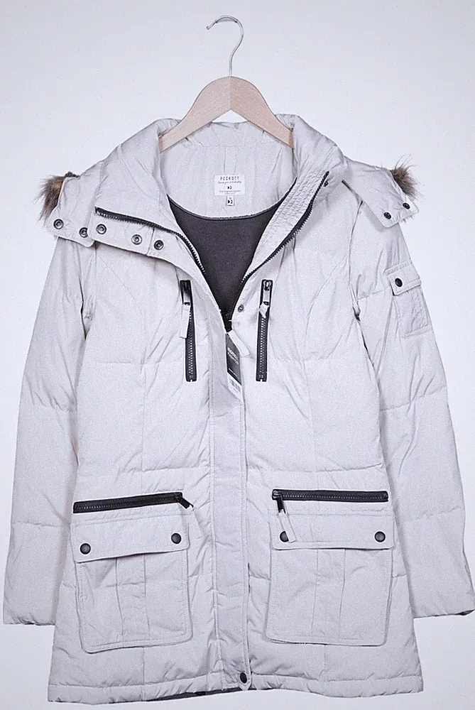 PECKOTT Jacke Damen Anorak Jacket Kurzmantel Gr. 36 Daunen Cremeweiß #btslnwd