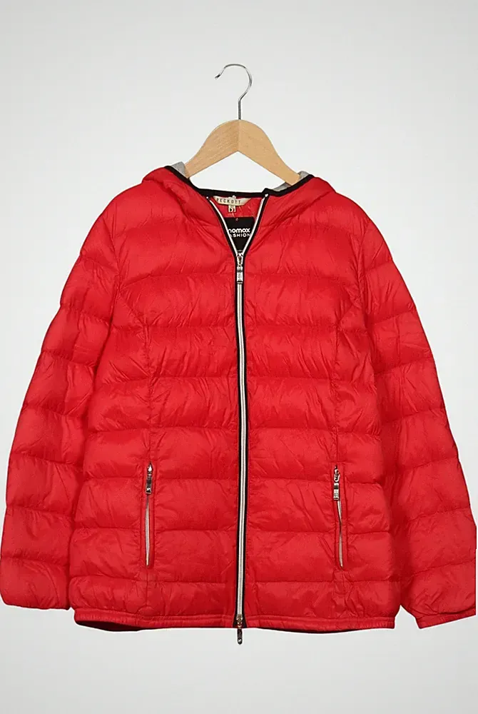 PECKOTT Jacke Damen Anorak Jacket Kurzmantel Gr. EU 40 Daunen Rot #mv6n52x