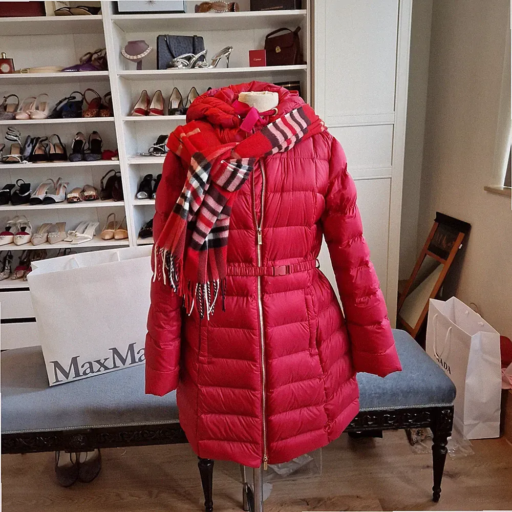 Penny black, Max Mara, Steppmantel, Daunenmantel, dunkleres Rot