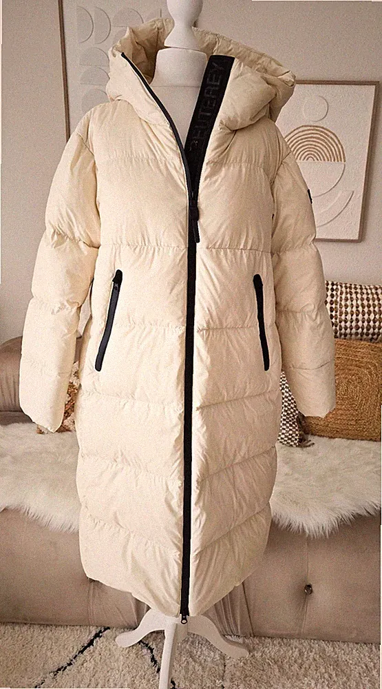 Peuterey Wintermantel Daunenmantel Selectric Creme Panna – neu warm 34