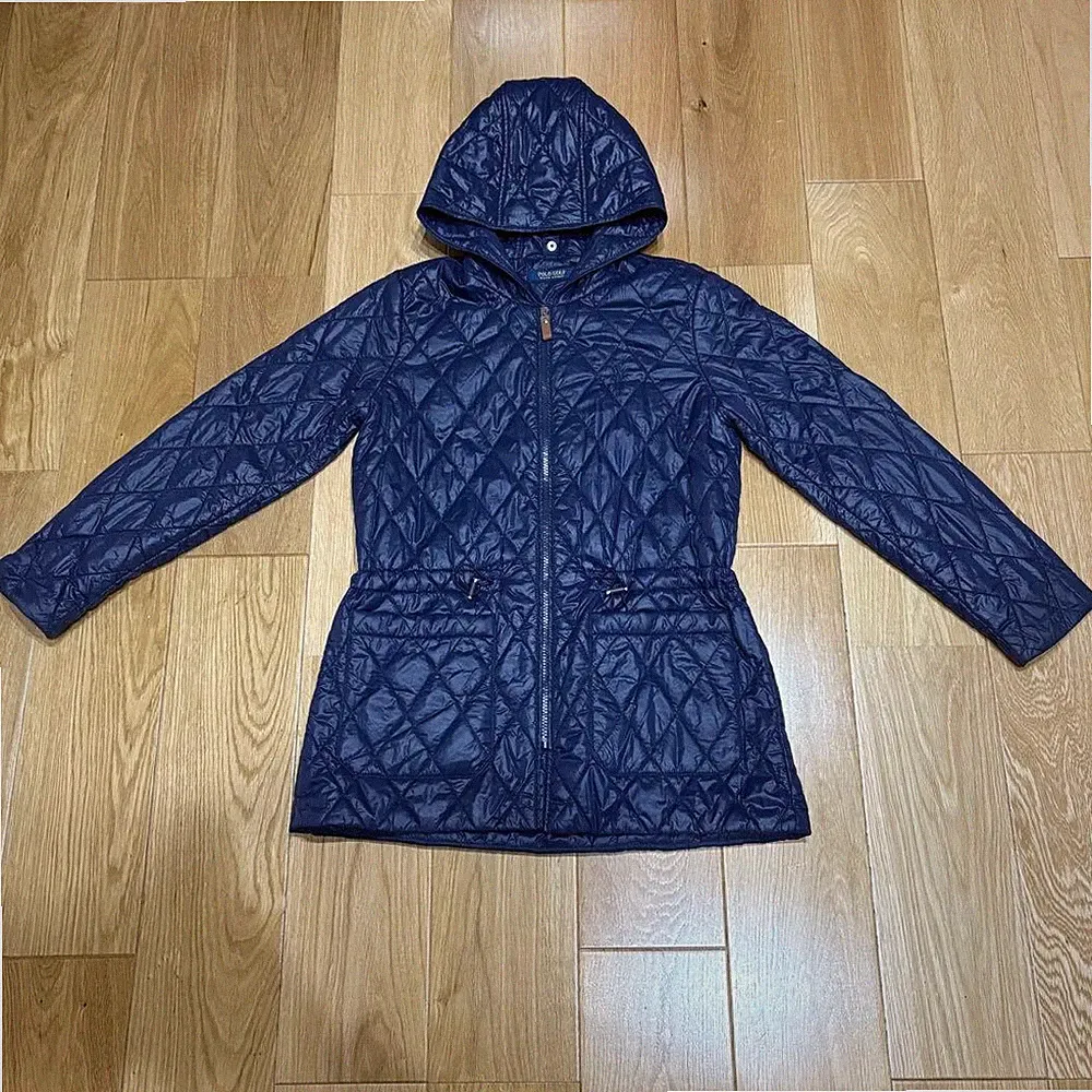 POLO GOLF Ralph Lauren 2-Wege Regenmantel & Daunenjacke M Navy Bestickt