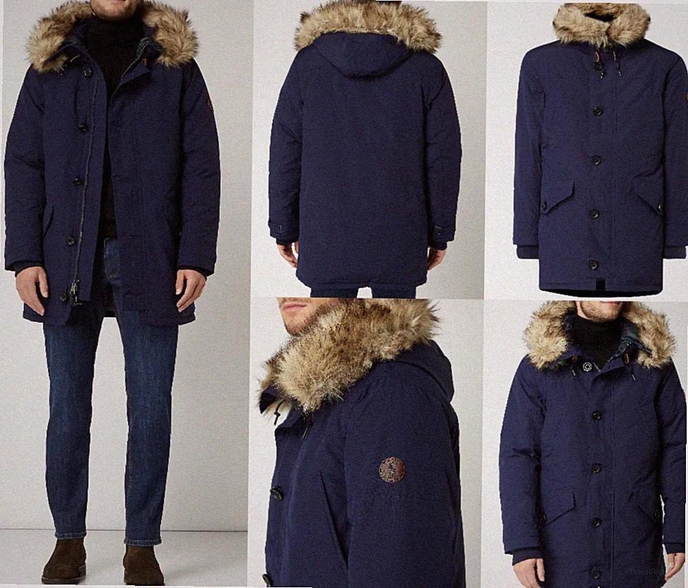 POLO RALPH LAUREN Annex Down-Parka Jacket Coat Jacke Mantel Removable Faux Fur
