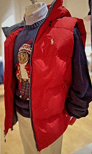 Polo Ralph Lauren Mantel/Jacke Daunenweste mit Kapuze Tyrol VEST W SPP ROT Gr.M