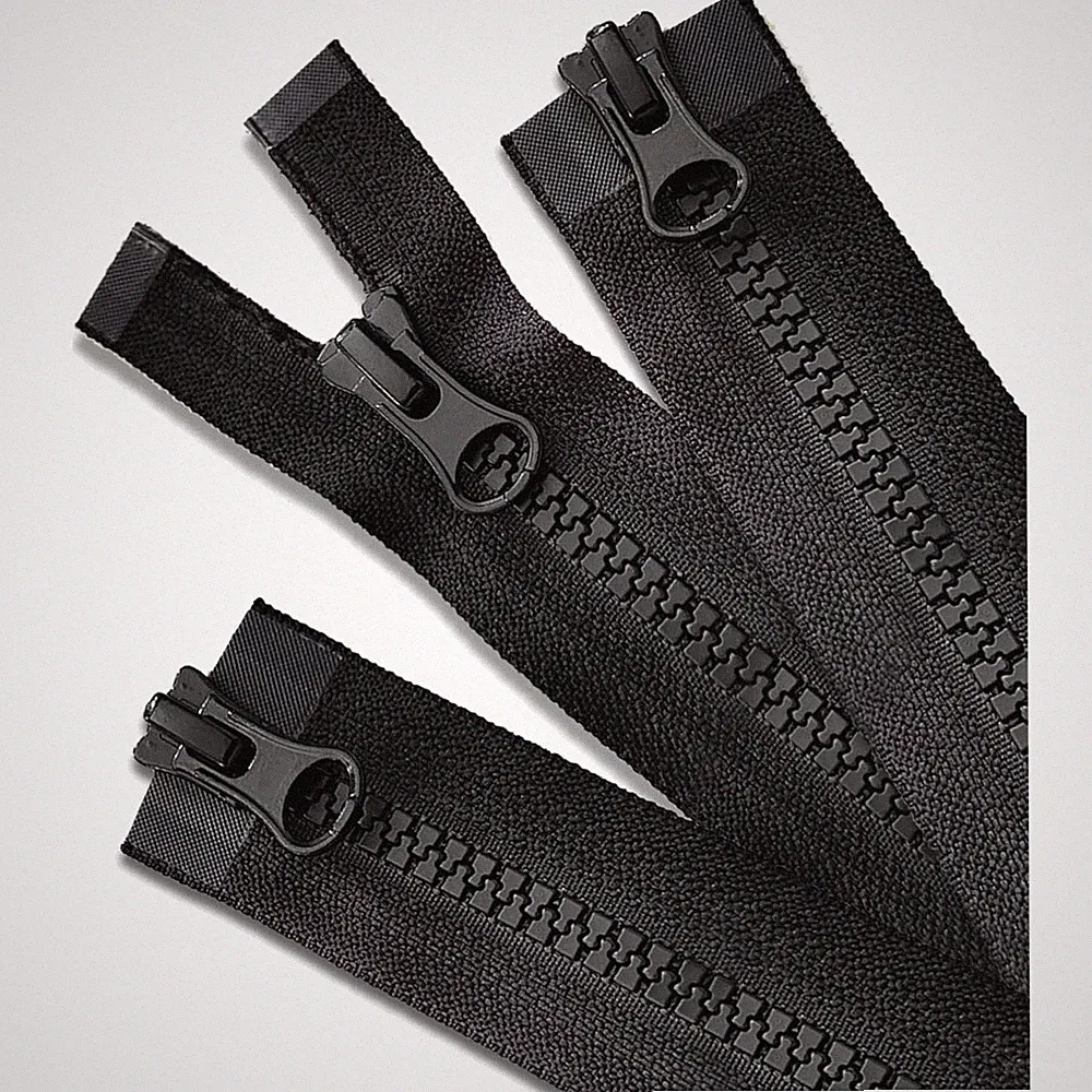 Praktische 5mm Kunststoff Reißverschlüsse - 3 Stück 73 cm für Jacken und mehr