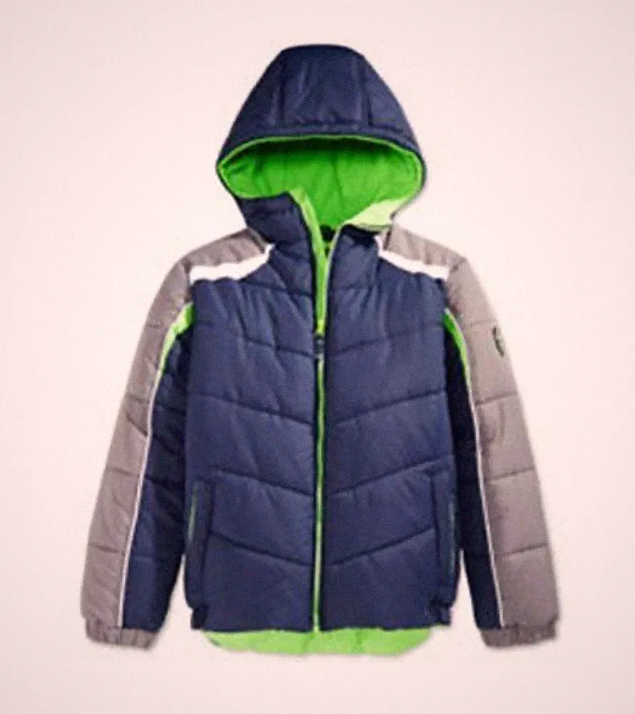 Protection System Jungen Winter Steppjacke Daunenoptik Mantel Navy Gr. 18M