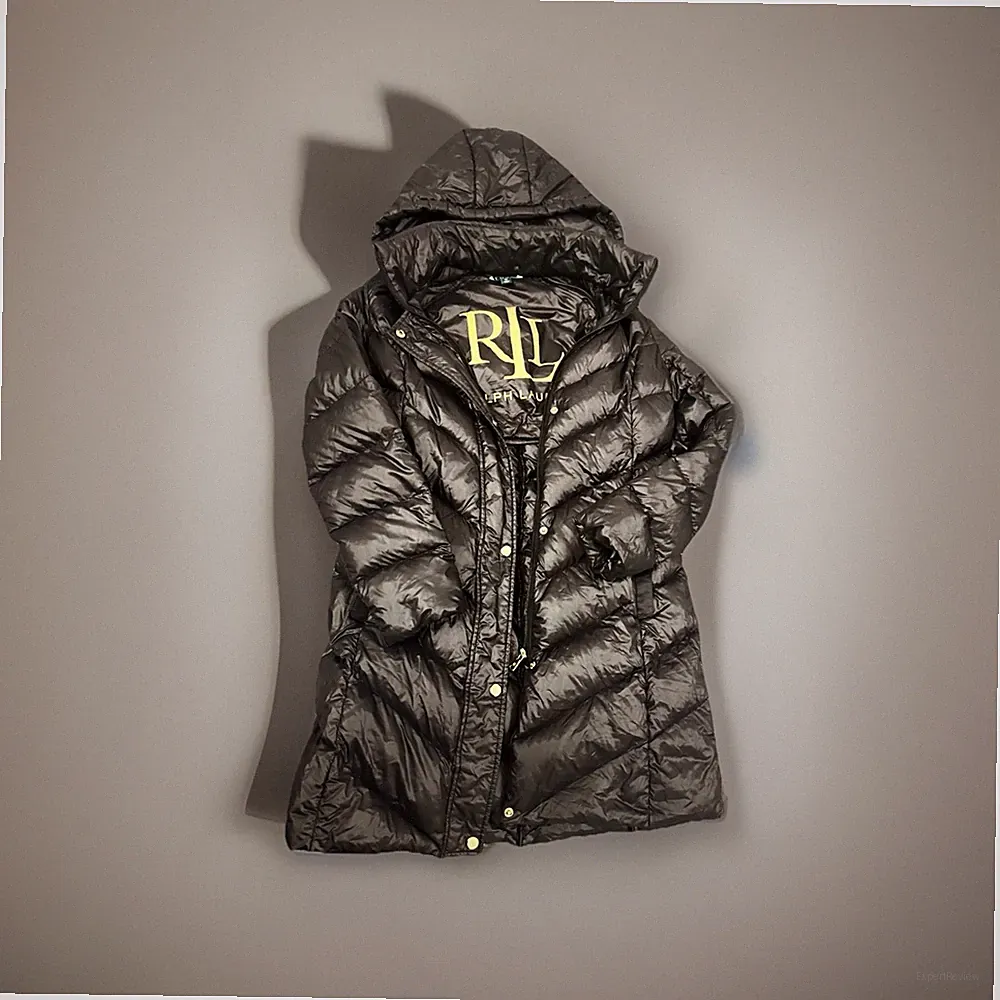 Ralph Lauren RL Daunenjacke – Schwarz, mit Kapuze