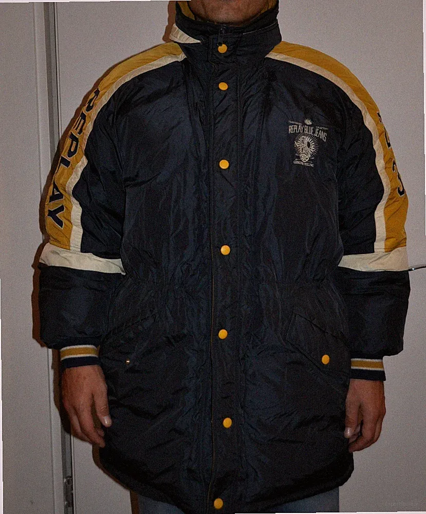 Replay Daunenjacke Herren Football XL Winterjacke Wintermantel