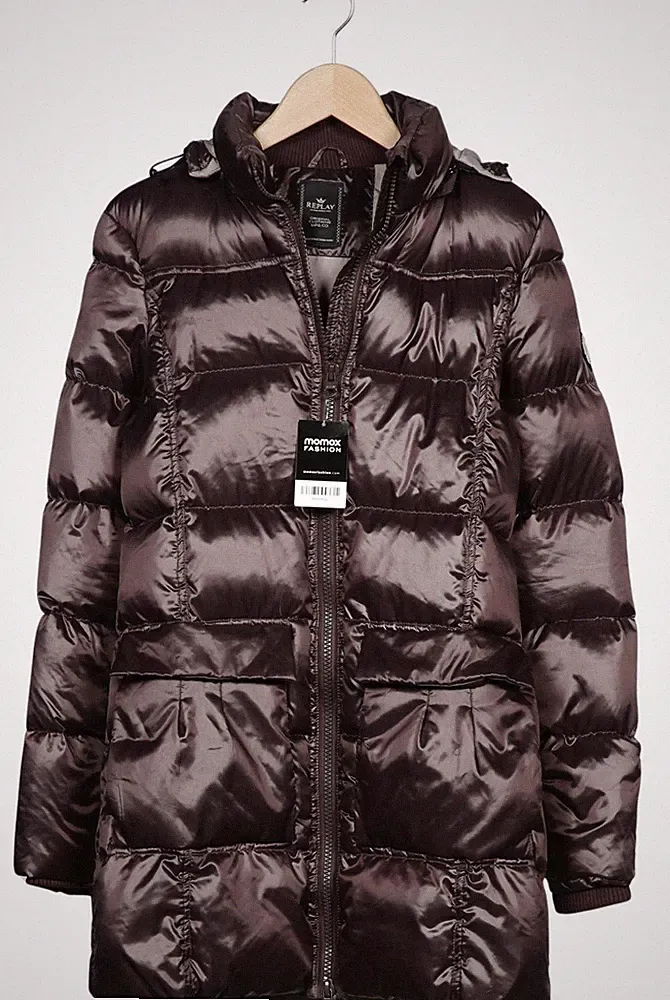 Replay Mantel Damen Jacke Parka Gr. L Daunen Braun #ryaein5