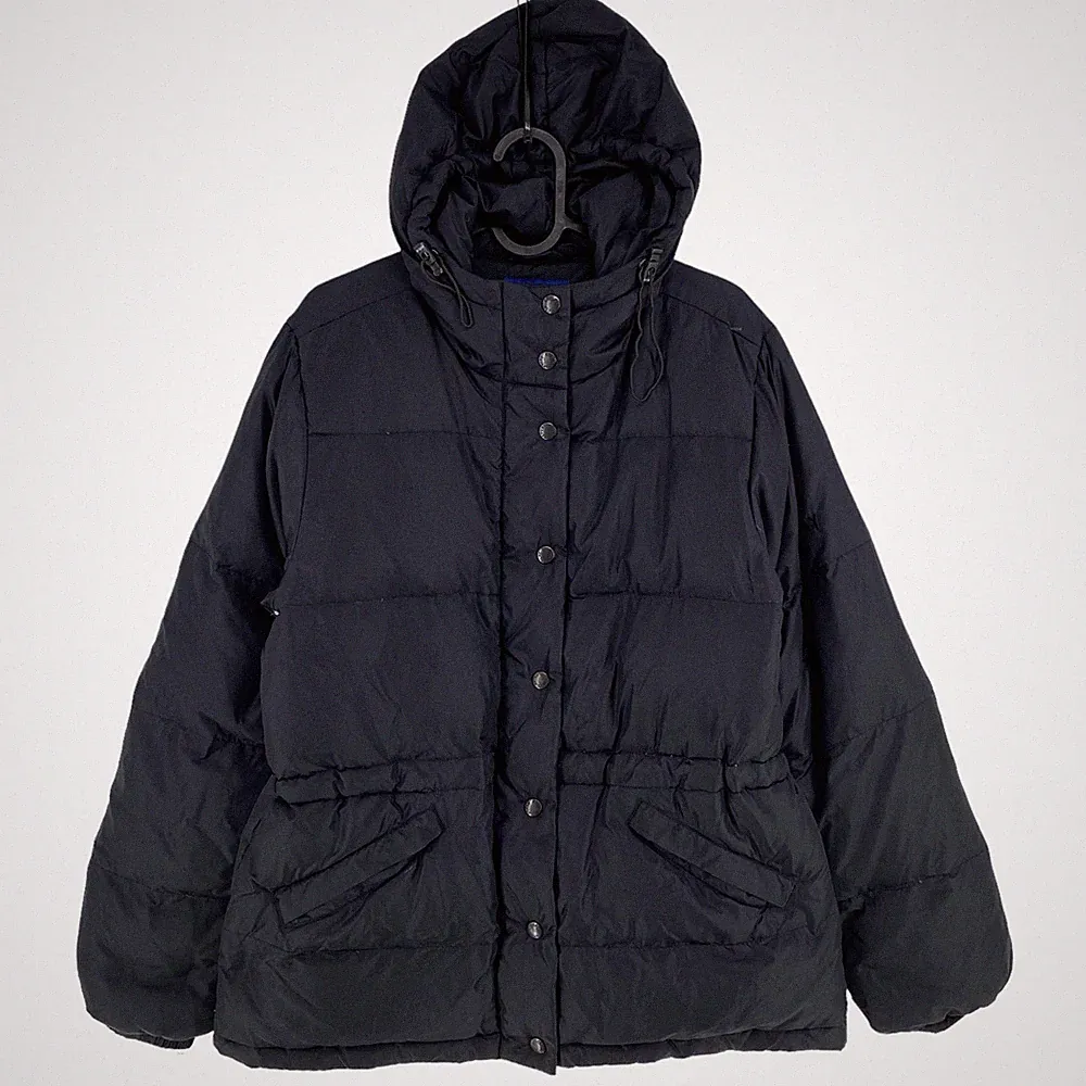 REPLAY Navy Blue Kapuzen Daunen Steppjacke Mantel Größe S