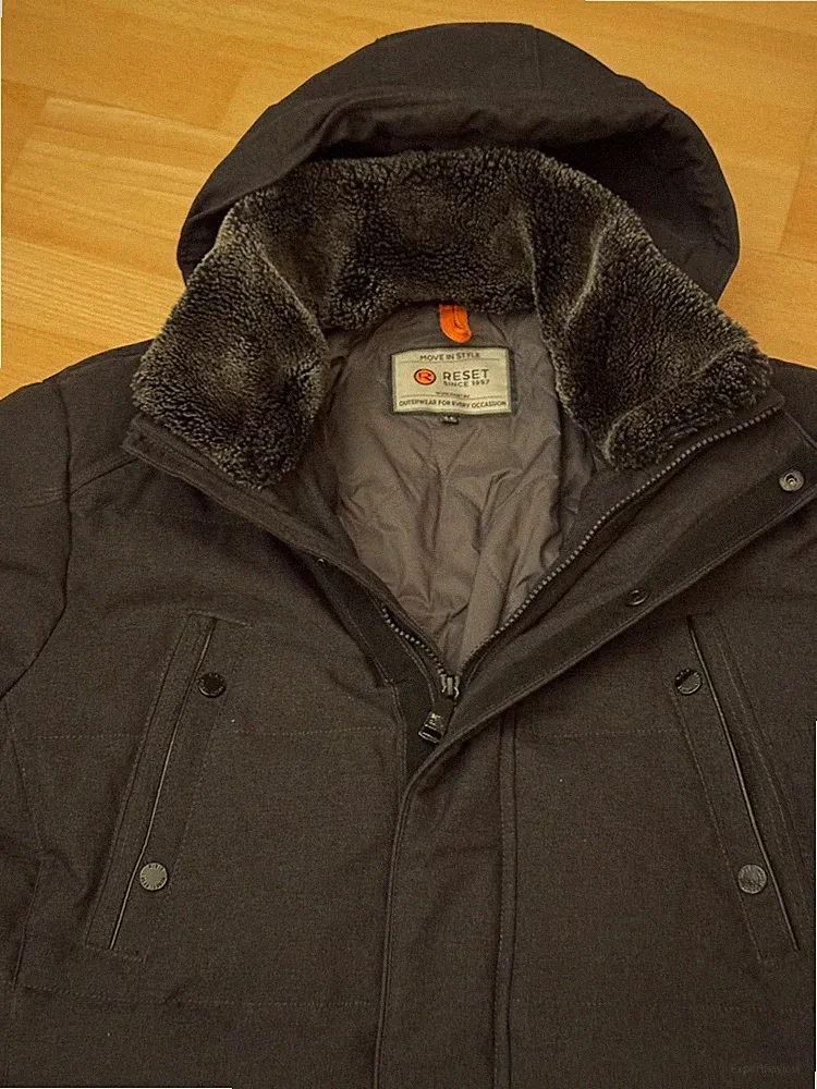 RESET Wintermantel, Daunen Parka, warme Winterjacke, dunkelgrau, L (54)