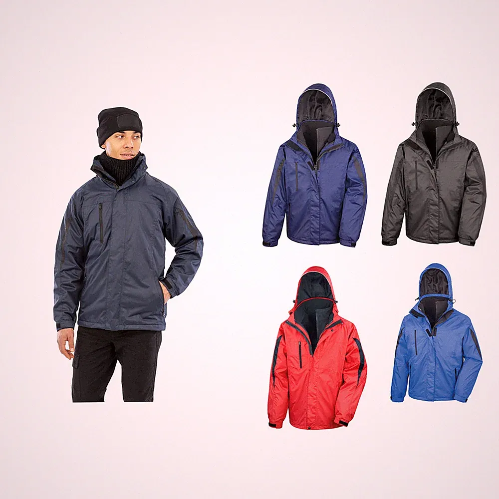 Result Herren innerer Reisejacke Winterbekleidung wasserdicht Kapuzenmantel r400