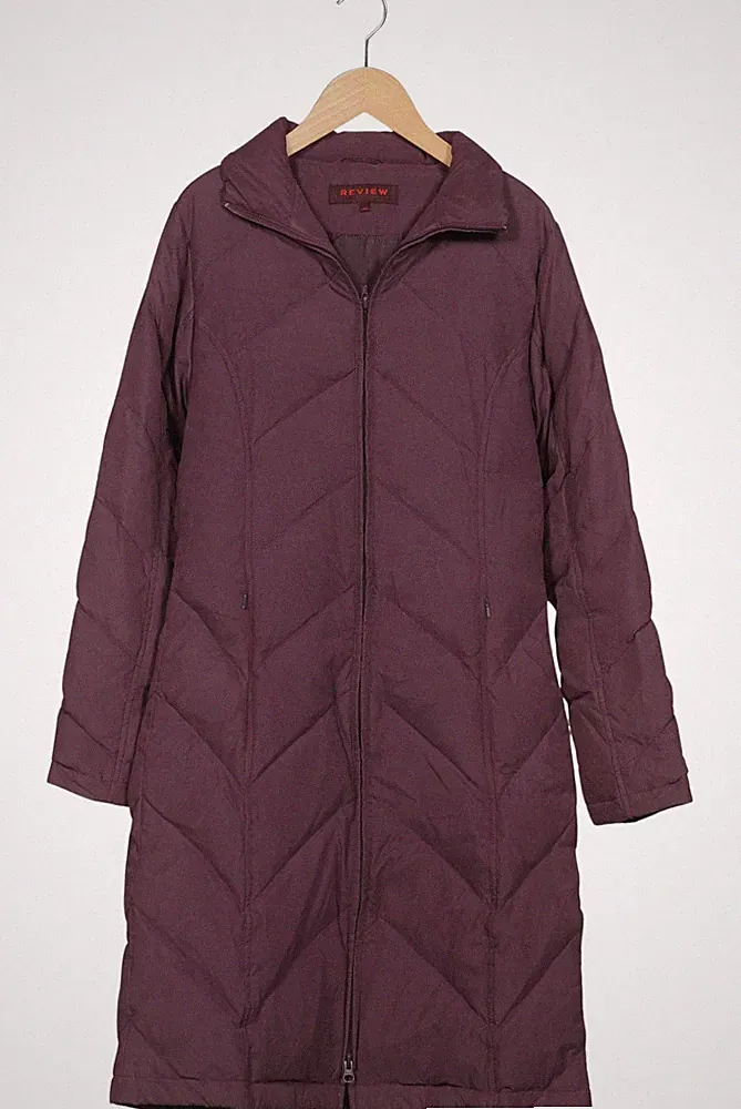 Review Mantel Damen Jacke Parka Gr. 34 Daunen Lila #0z8ffgb