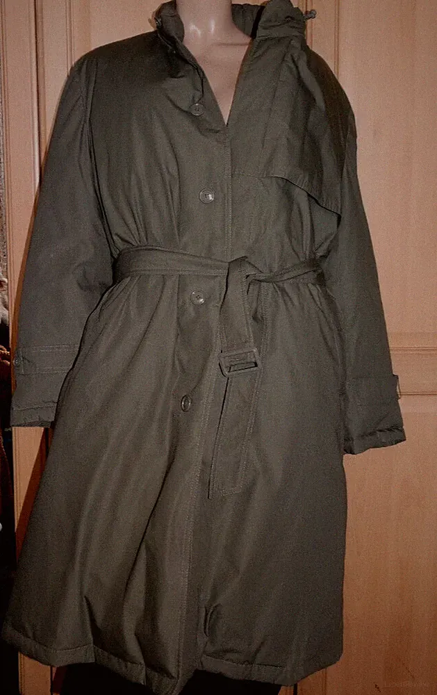 RIKSON Herren Parka Warm Mantel Jacke Daunenmantel Kapuze Gr. 26 52 L Grün Khaki