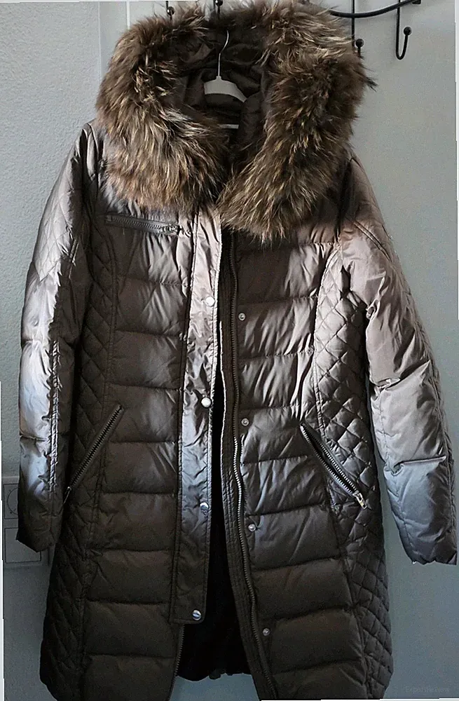 Rockandblue Sweden Daunenmantel Gr 42mit Kapuze XXL Echtpelz Finn Raccon Kragen