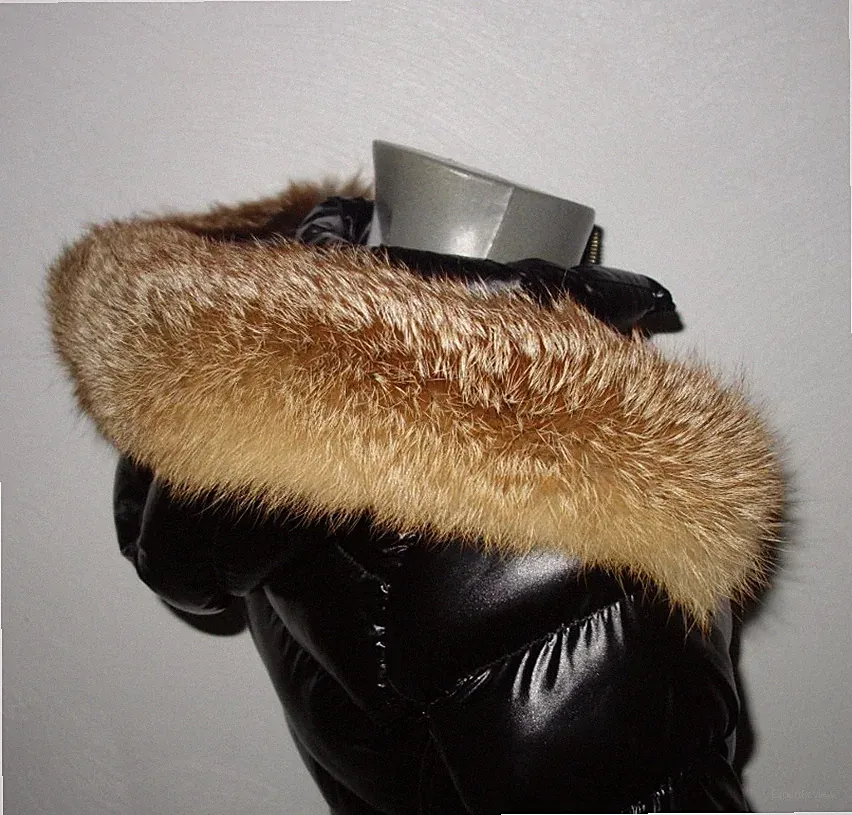 Rotfuchs Pelz Kapuze Kragen Echt Fell Besatz für Jacke Parka Mantel Fuchs Schal