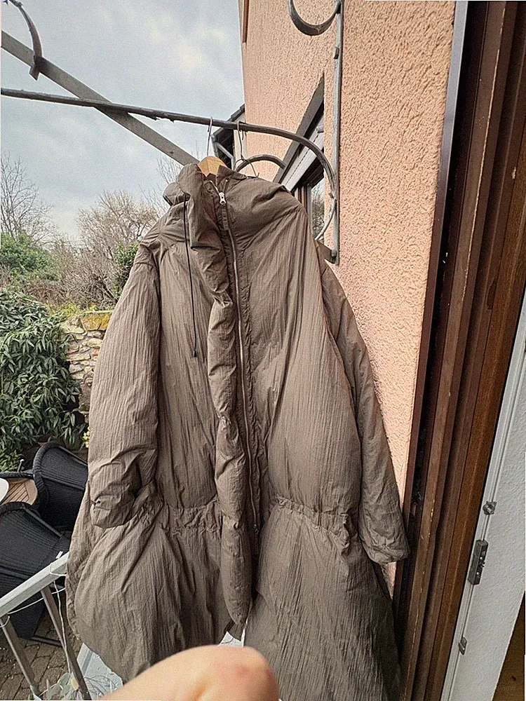 Rundholz Damen Mantel Daunen Jacke Winter extravagant Gr. S bis XL große Kapuze