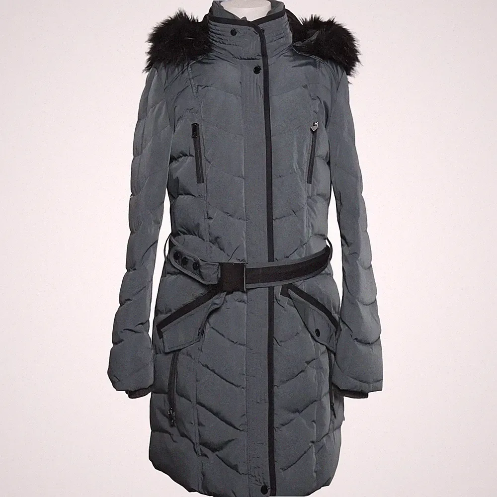 s.Oliver, Daunenmantel, Damen, Größe: 42/44, Grau, Camouflage #3na