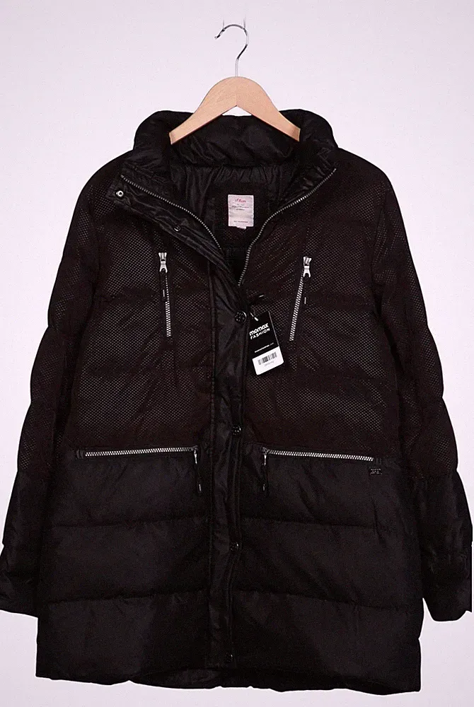 s.Oliver Mantel Damen Jacke Parka Gr. 3XL Daunen Schwarz #3889m6g