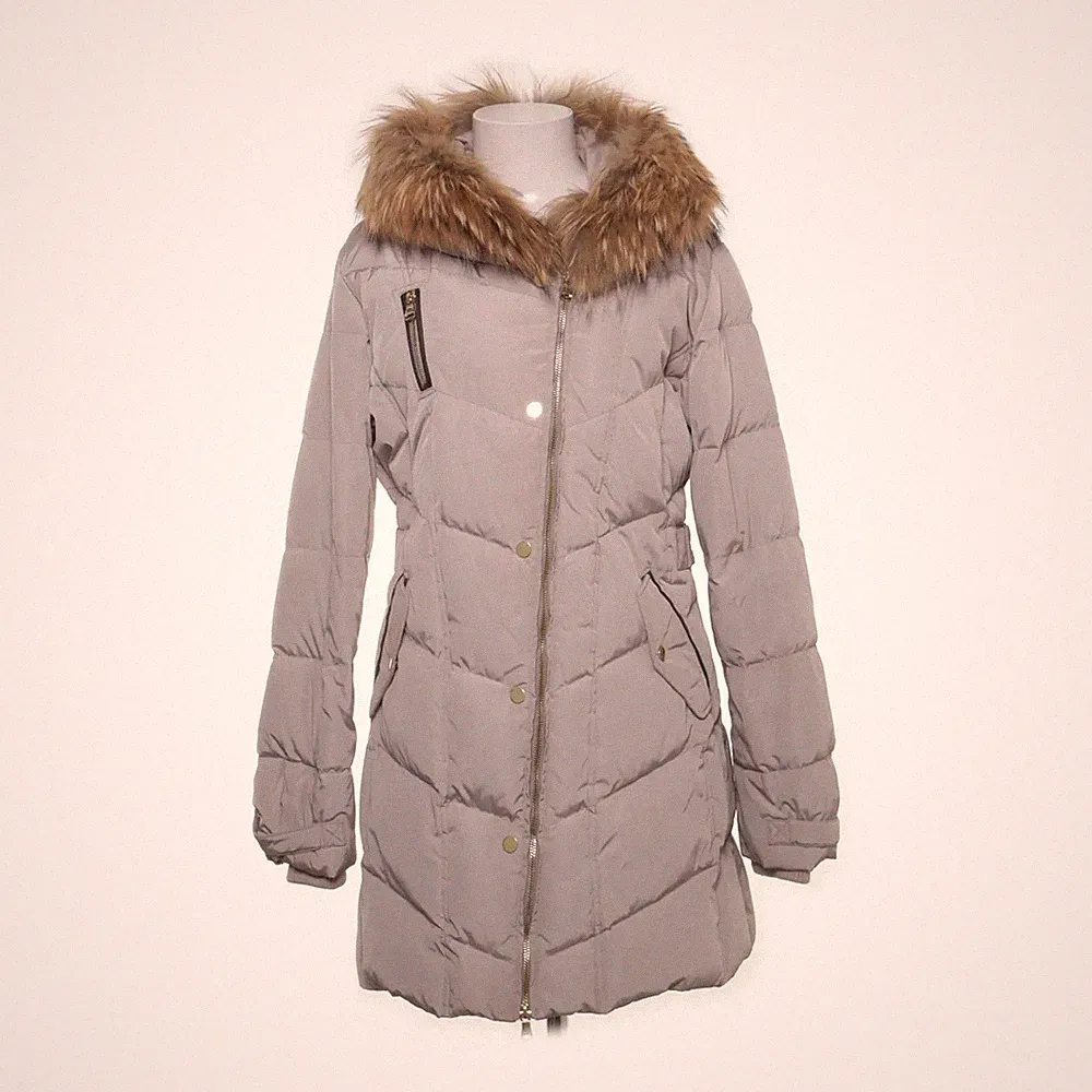 Saki, Daunenmantel, Damen, Größe: 42, Beige, Daune/Feder/Polyester #WX5
