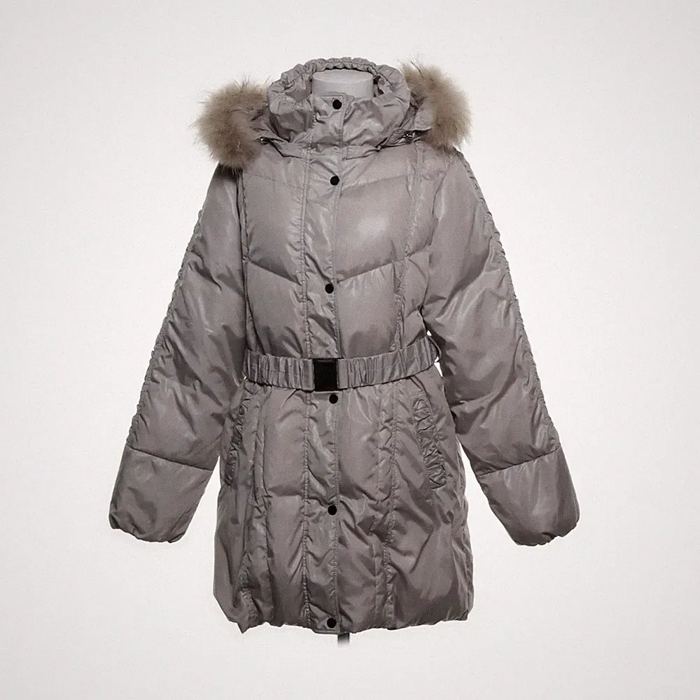 Saki Snow, Daunenmantel, Damen, Größe: 42, Beige, Einfarbig #HBD