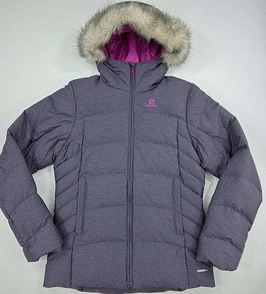 Salomon Damen Daunenjacke Damen Thermo Winter Schnee Mantel Small UVP250€