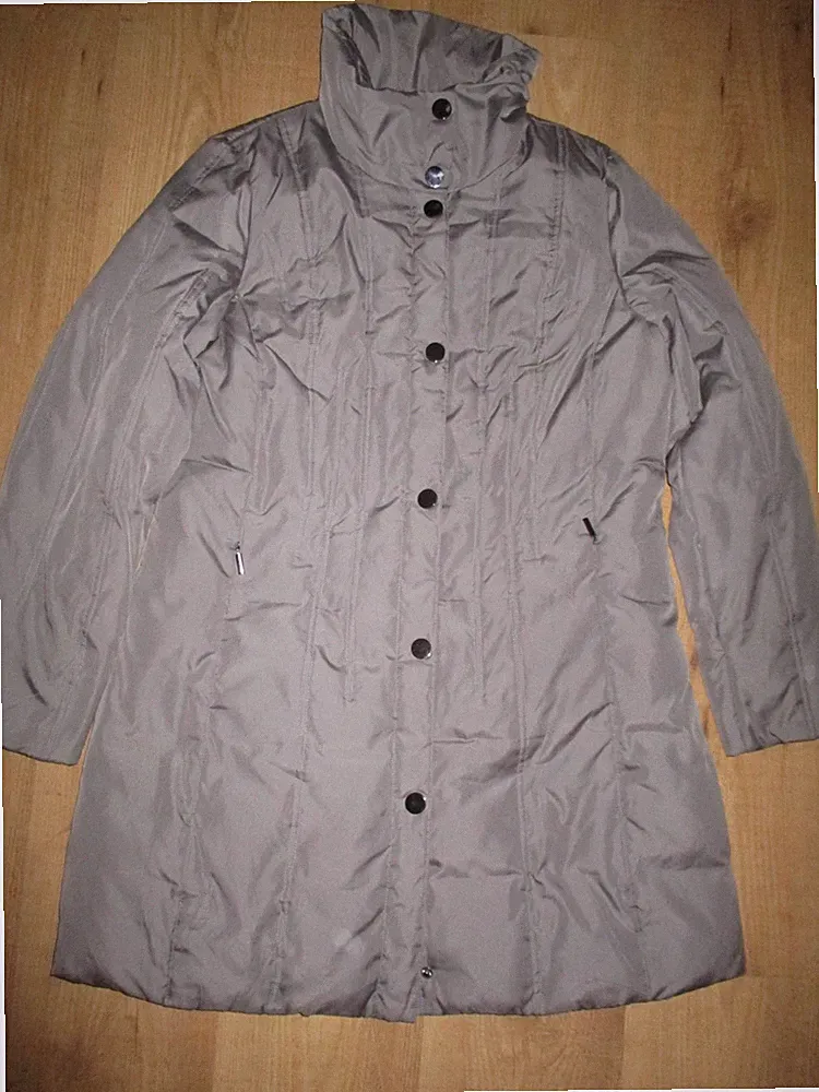 schöne Damen Übergangs- Stepp- Jacke Kurzmantel Daunen HELENA VERA Gr. 40 grau