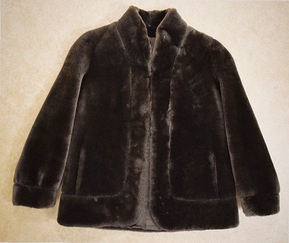 Schöne schwarze Vintage Pelzjacke, Claude Gilbert Faubourg St Honoré Paris
