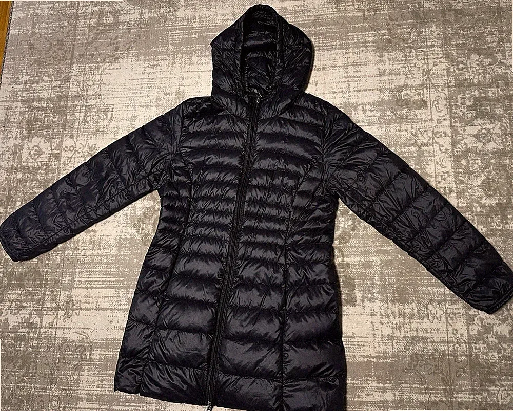 Schwarze leicht Daunen Übergangsjacke kurzmantel Damen Gr. 40