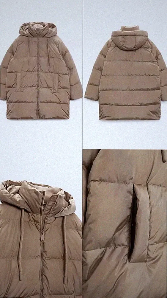 Sehr warmer und natürlicher Daunenmantel von Zara