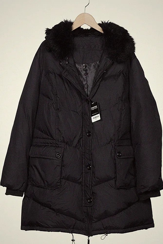 Selection by Ulla Popken Mantel Damen Jacke Parka Gr. 54 Daunen Schwarz #rlq48pj
