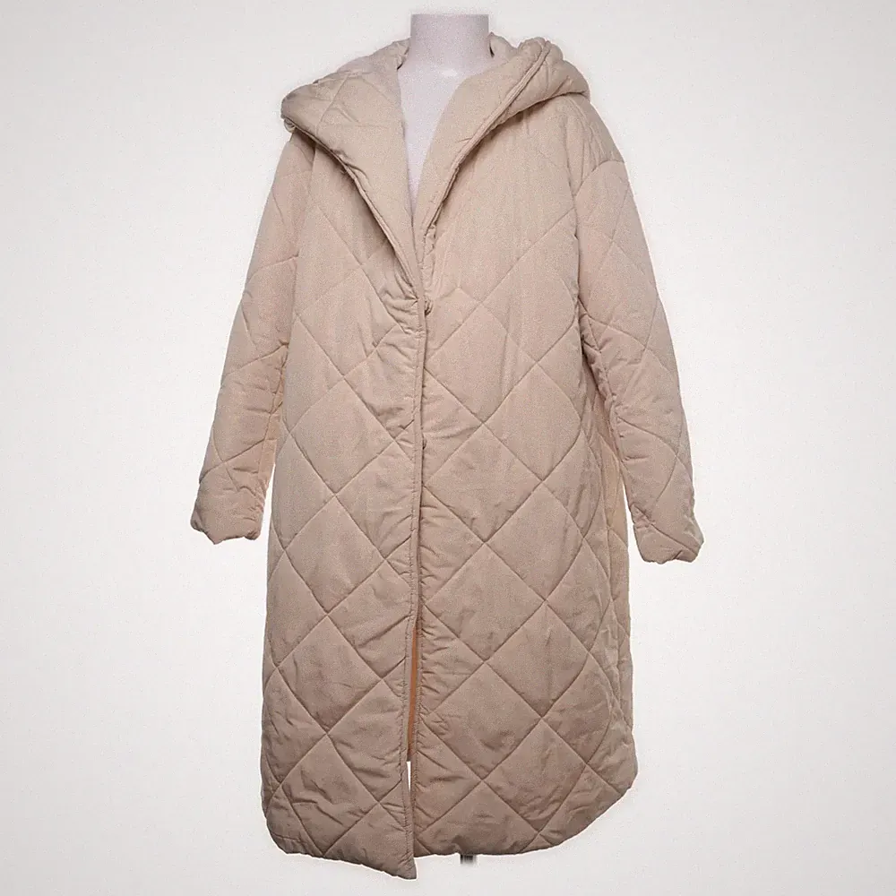Shein Curve, Daunenmantel, Damen, Größe: 0XL, Beige, Einfarbig #Ry6