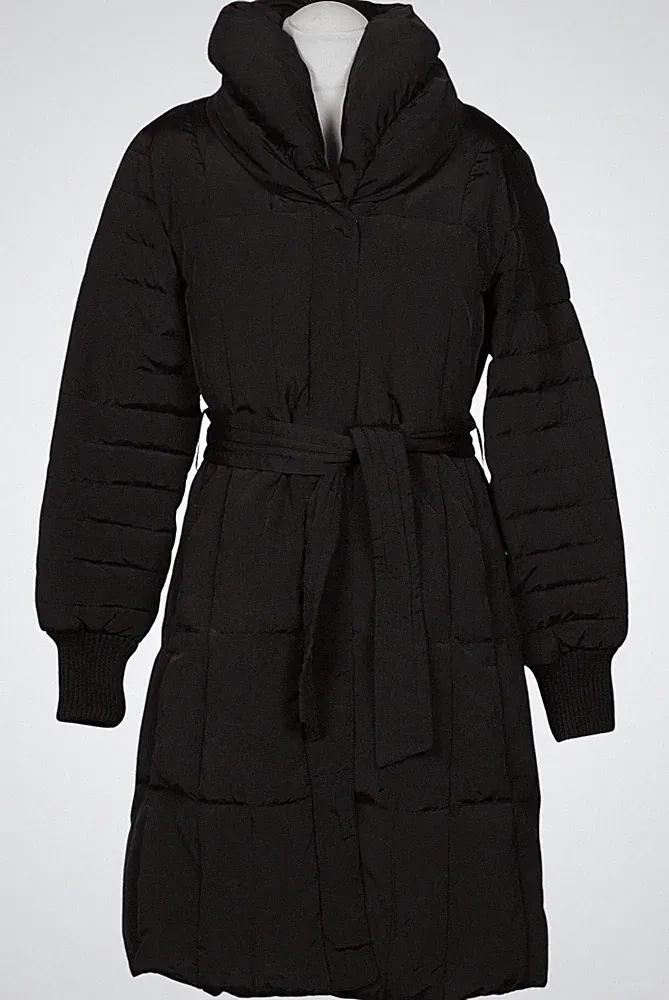 SISLEY Mantel Damen Jacke Parka Gr. 40 (IT 46) Daunen Schwarz #8mvs5pb