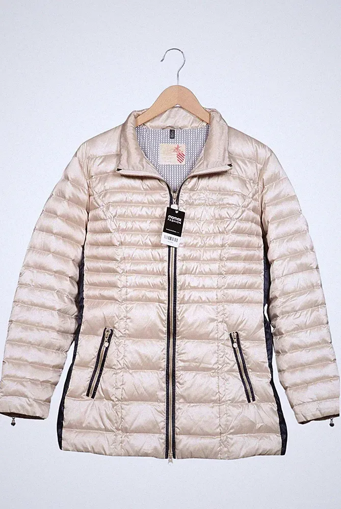 Sportalm Jacke Damen Anorak Jacket Kurzmantel Gr. EU 48 Daunen Beige #fesz86a