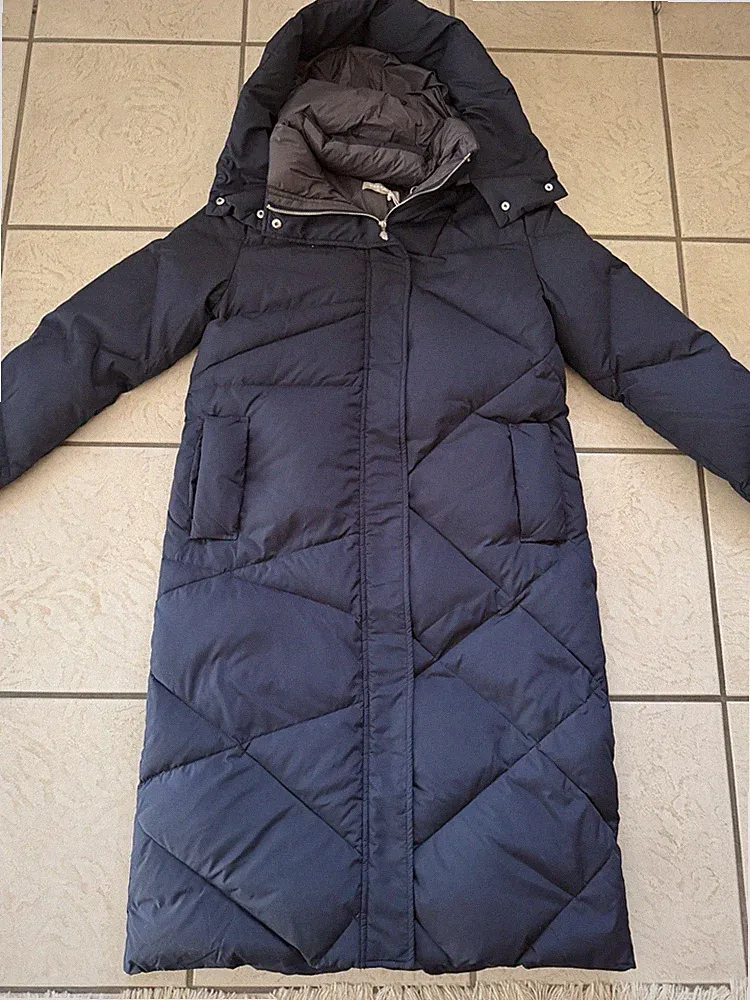 STEFANEL Daunenmantel 90% Daunen Blau M Neu