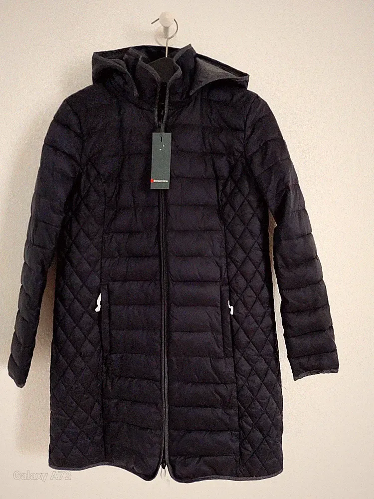 STREET ONE Mantel Daunenjacke Übergang Jacke Schwarz Gr. 40 NEU m. Etikett