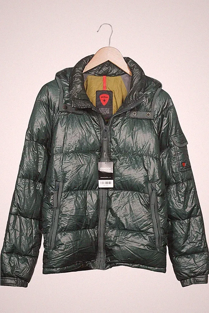 Strellson Jacke Herren Anorak Jacket Kurzmantel Gr. EU 48 Daunen Grün #g2jc9mb