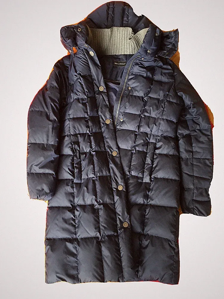Superschöner dunkelblauer Mantel**Jacke**MARC O‘POLO**Daune*Kapuze*Gr.42