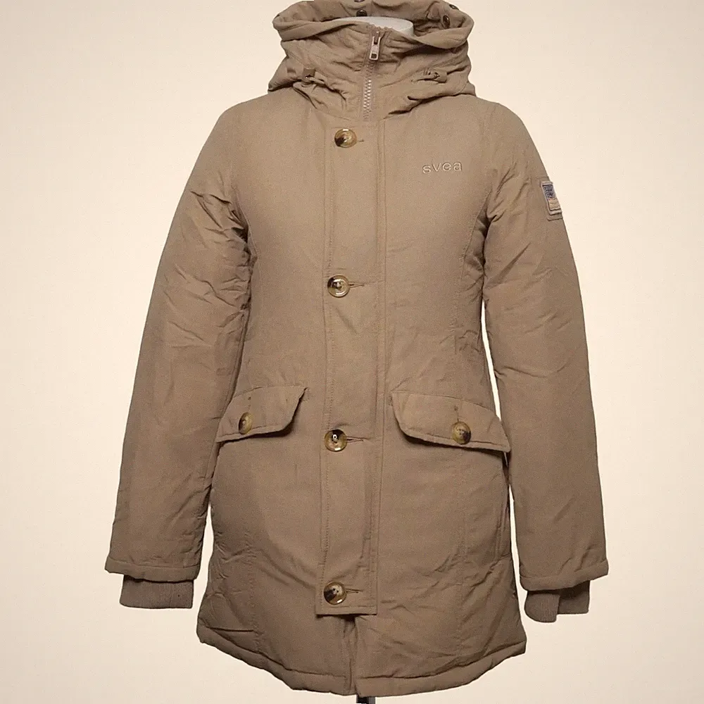 Svea, Daunenmantel, Damen, Größe: XXS, model: miss smith jacket, Beige #tXS