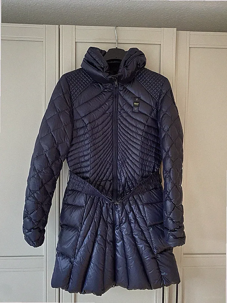 taillierter Daunenmantel Blauer U.S.A. Damen dunkelblau
