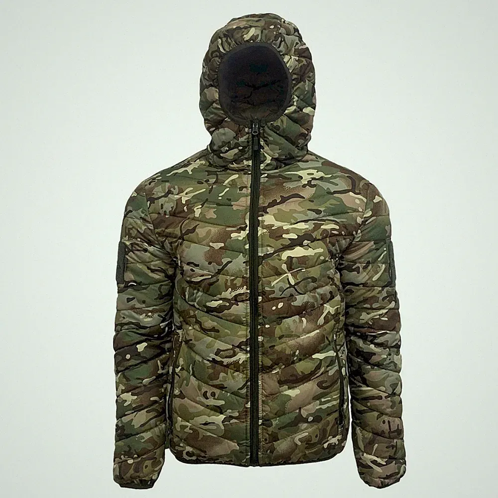 Texar Herren Wendbare Winterjacke, Oliv/Camouflage M