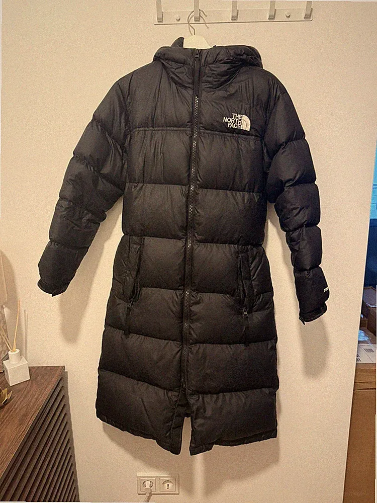 The North Face Damen Nuptse Parka Belted Schwarz 700 Daunenmantel Kapuze - S 36