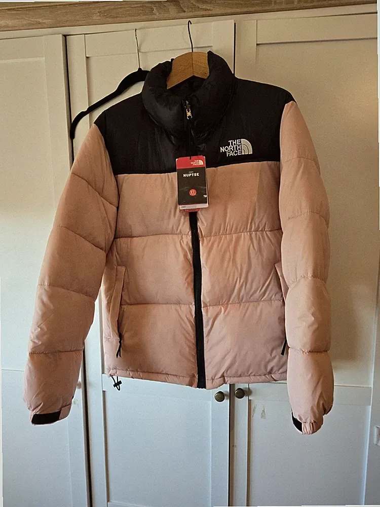 The North Face Damen Winter Wattierte Winterjacke Gr. Xl Rosa Schwarz